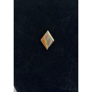 Vintage Gold Tone Diamond Shape Tie Tack Lapel Pin